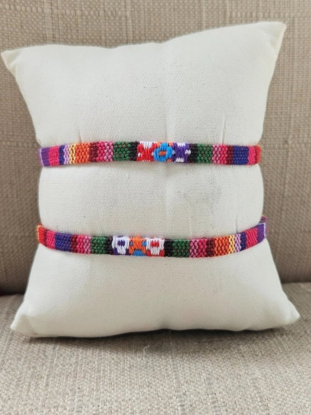 Match Bracelet Multi Color Canvas Wrsit Band Fashion Jewelry adjustable lot of 2